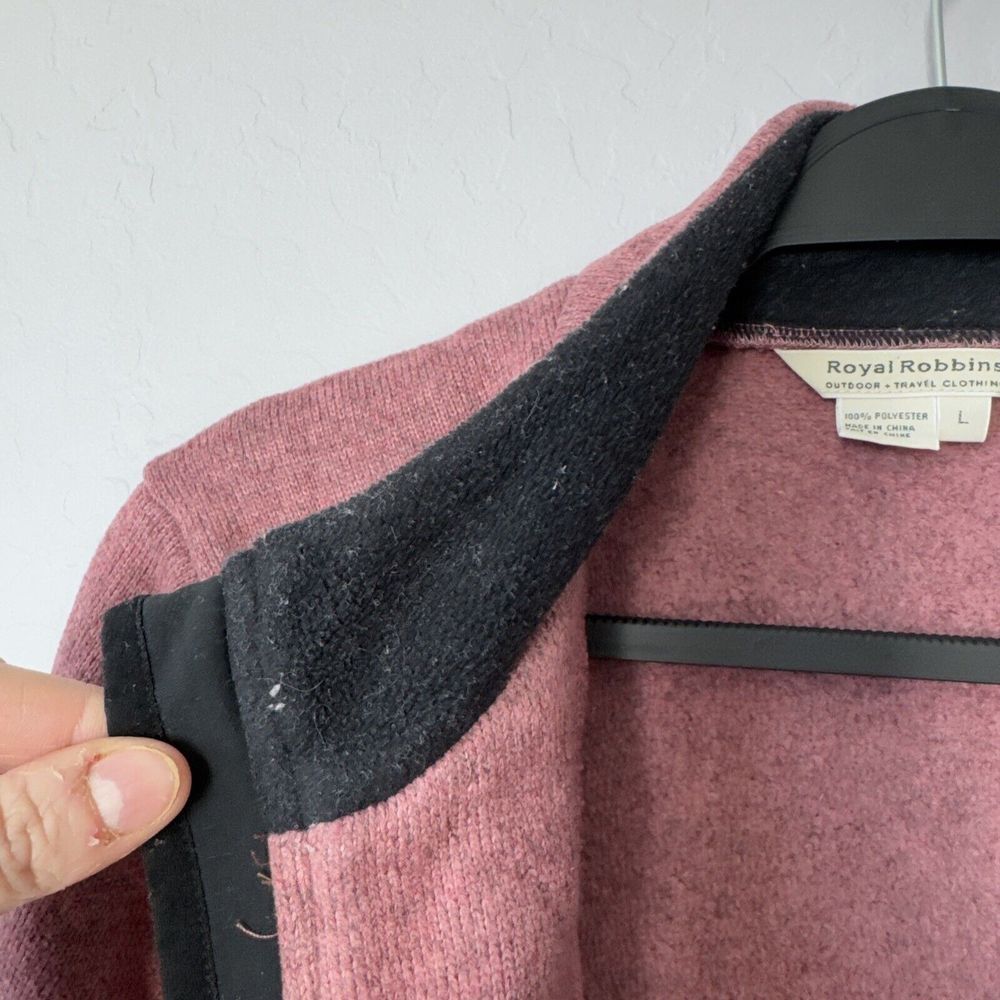 Royal Robbins Large Dusty Rose Pink Full Zip Fleece Sweater‎ Jacket - Picture 9 of 9